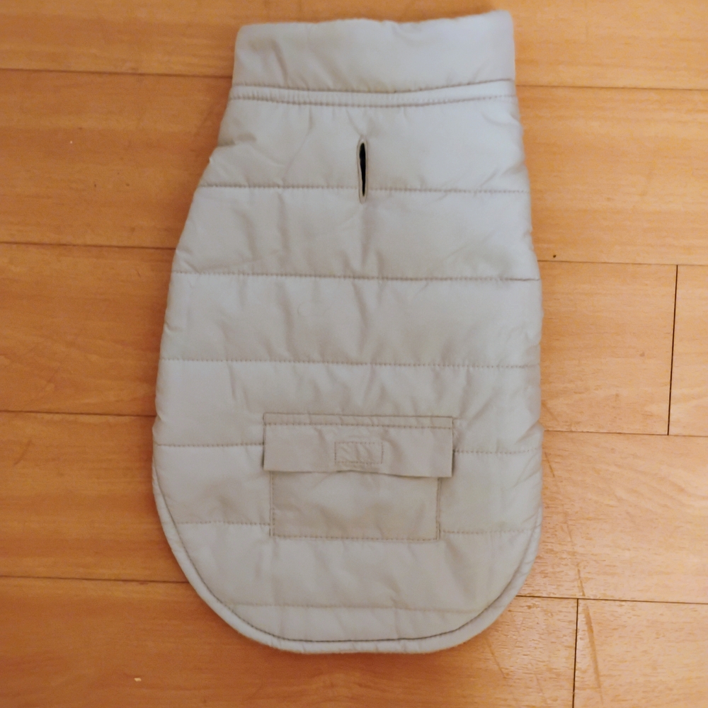 Quilted Light Gray Pet Jacket